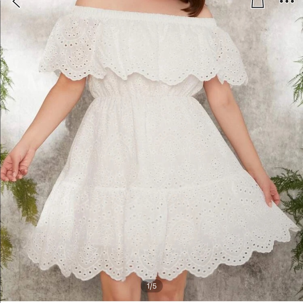 White lace shein dress